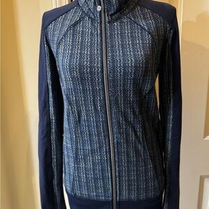 lululemon athletica Women's‎ Zig Zag  Patterned Navy Jacket size 8